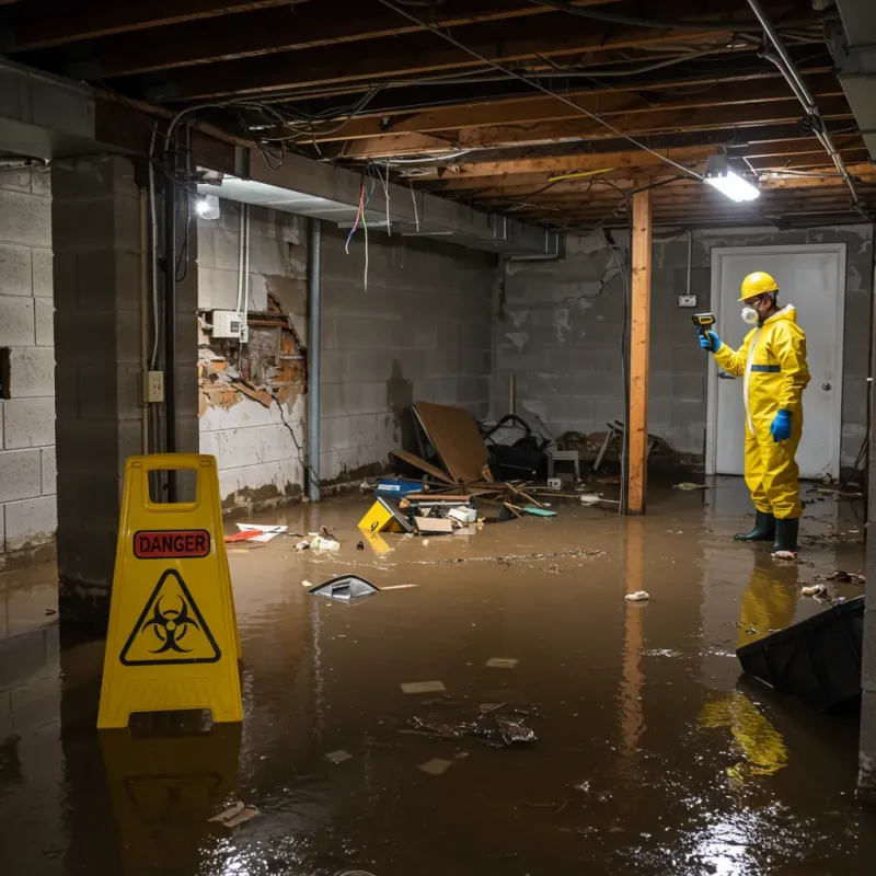 Flooded Basement Electrical Hazard in Chappell, NE Property