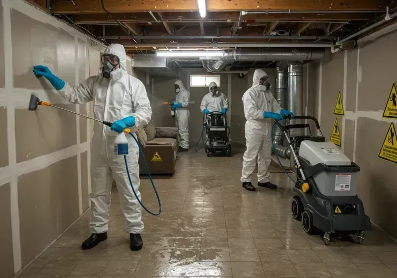 Basement Moisture Removal and Structural Drying process in Chappell, NE